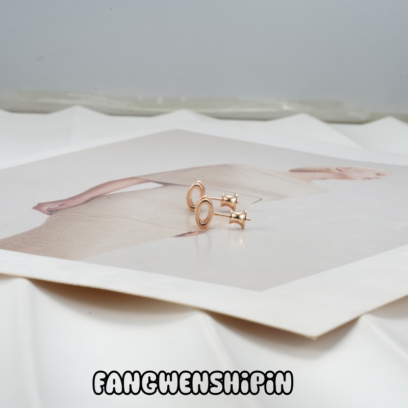 铜合金珐琅耳饰 【镀K金】【925银针】耳环5463  白色