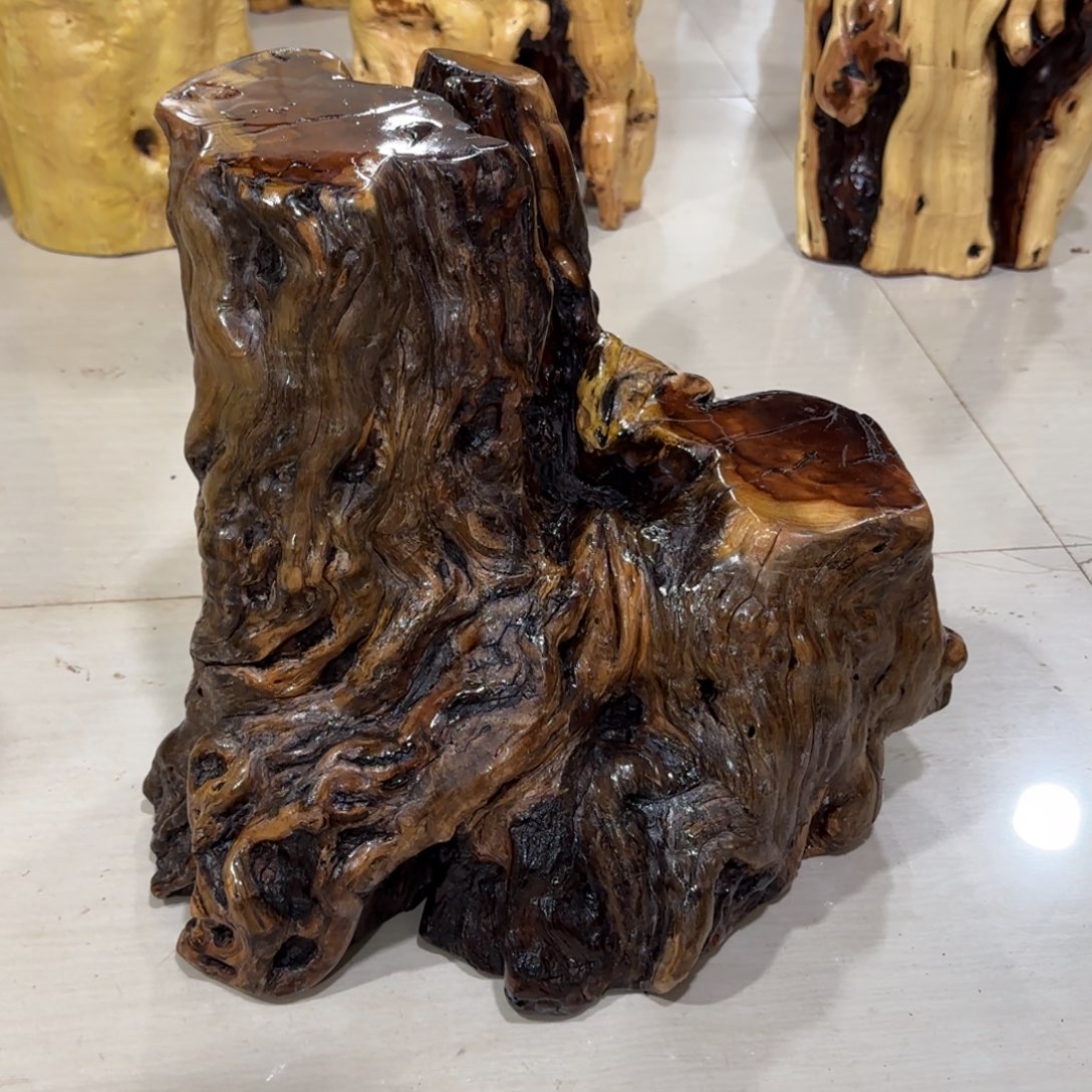 琳***琳龙纹鸡心枣木手工艺品 