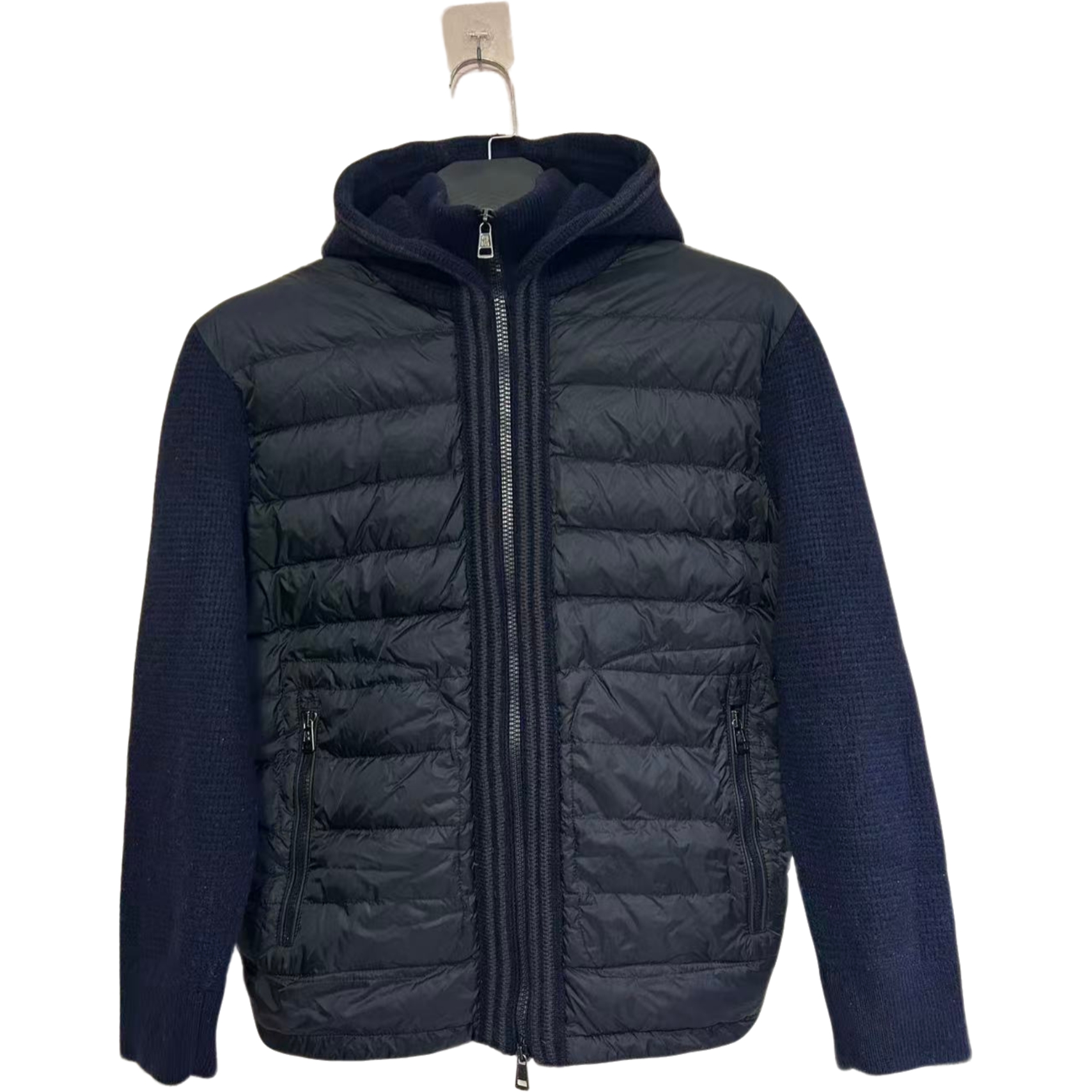 99新 MONCLER 1205蒙口羊毛拼接羽绒服/xxl/99