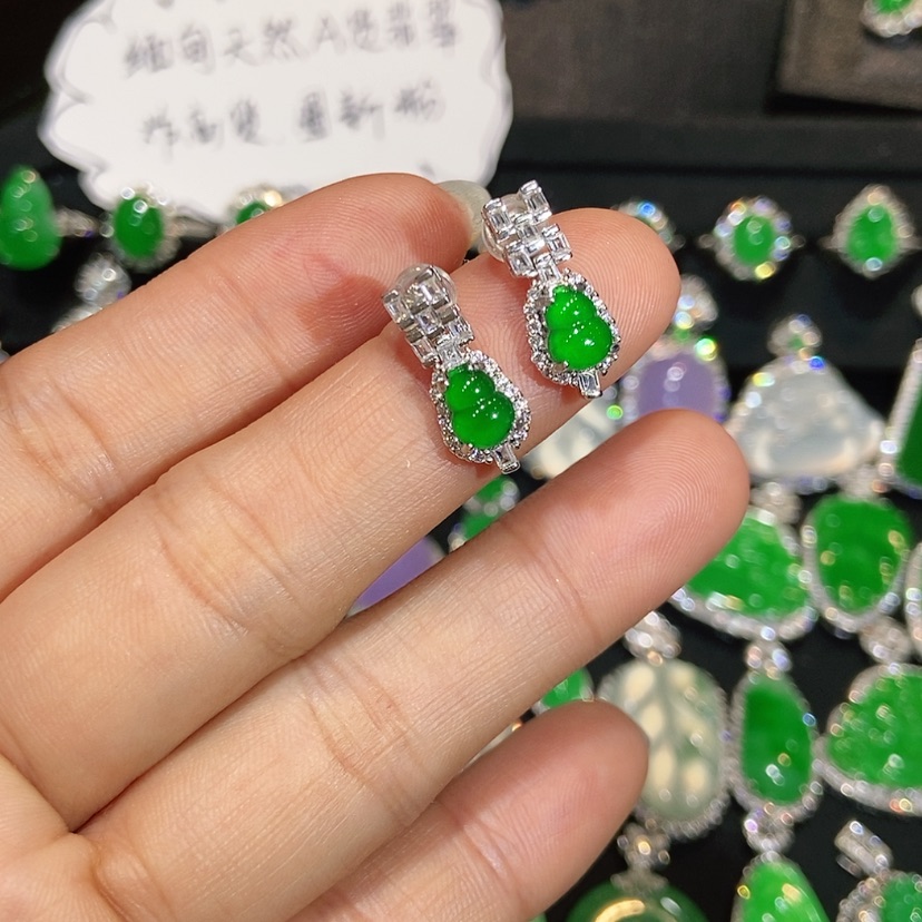 【闪购商品】翡翠未镶嵌耳饰天然翡翠