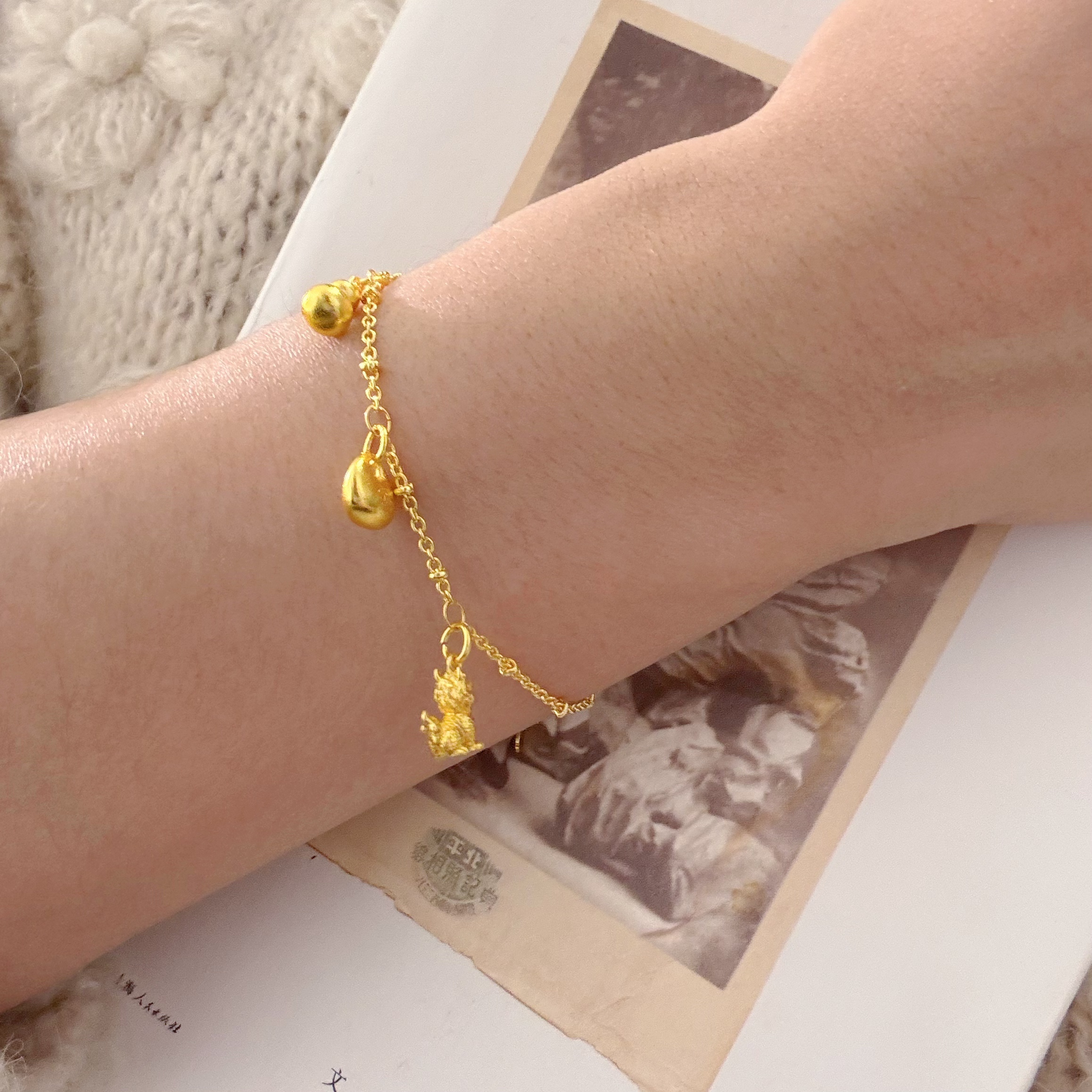 铜合金手链 福禄貔貅手链 时尚简约饰品