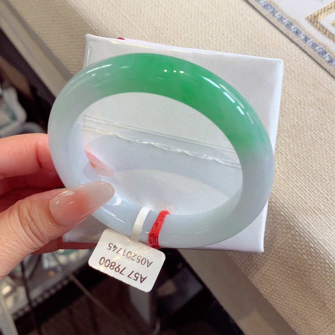 翡翠手镯未镶嵌正圈57.8（11号）89