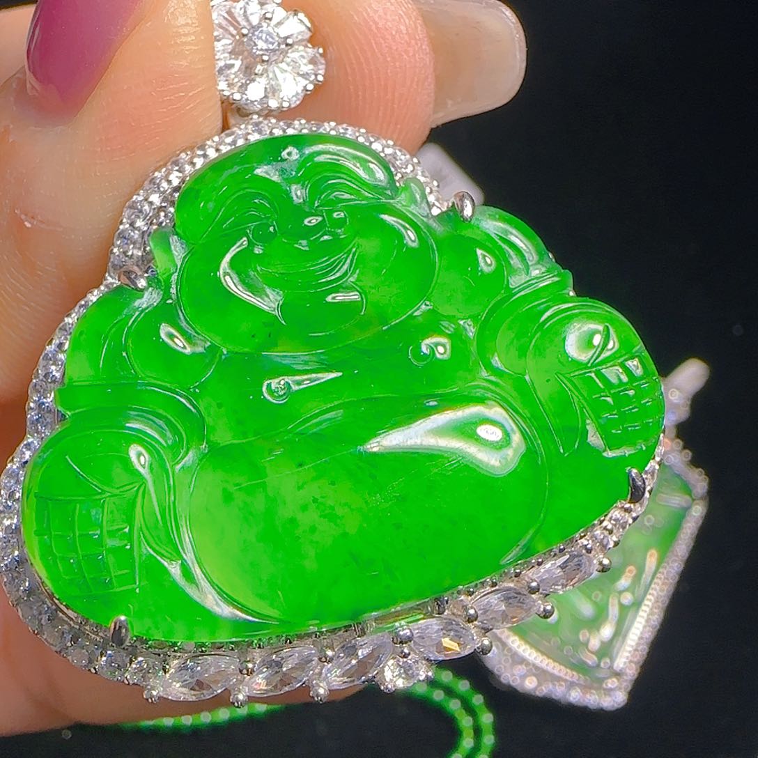 翡翠吊坠(赠链)银S925镶嵌