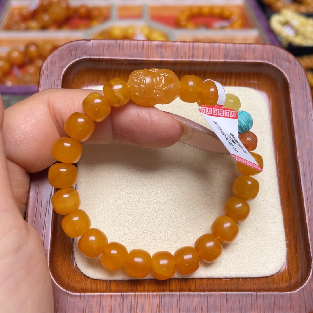 未镶嵌蜜蜡手链手串