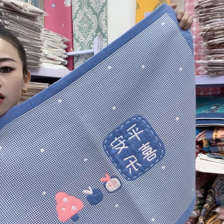 棉蓝色平安喜乐棉