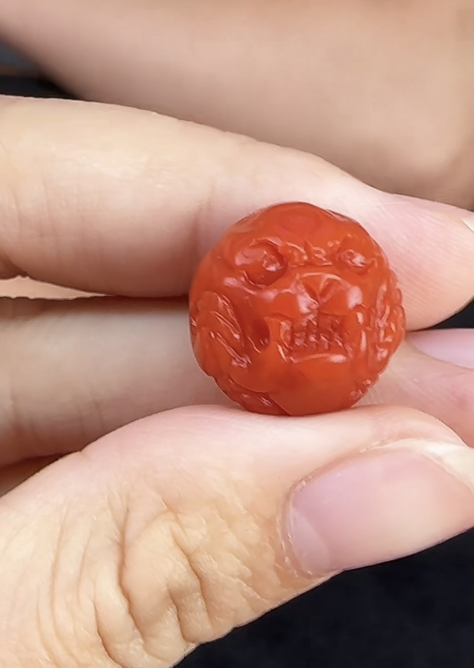 【齐福珠宝】6/18-21/天然原矿南红手工雕刻貔貅（多样性发其一）