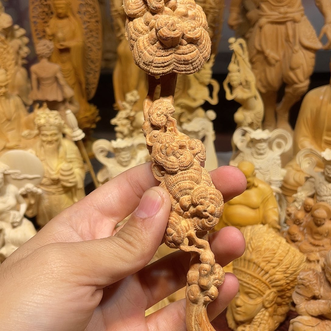 黄杨木崖柏瑕疵如意