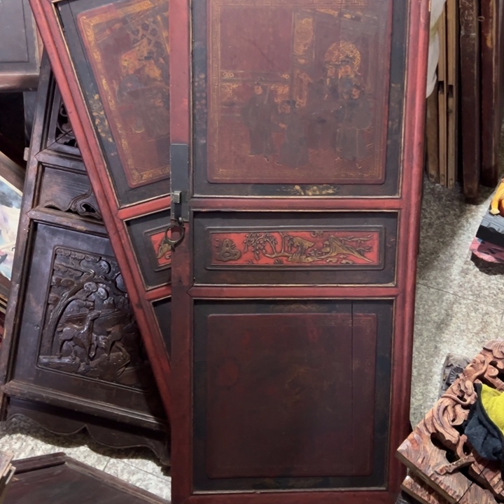 凤***潮香榧木老木雕花板艺术