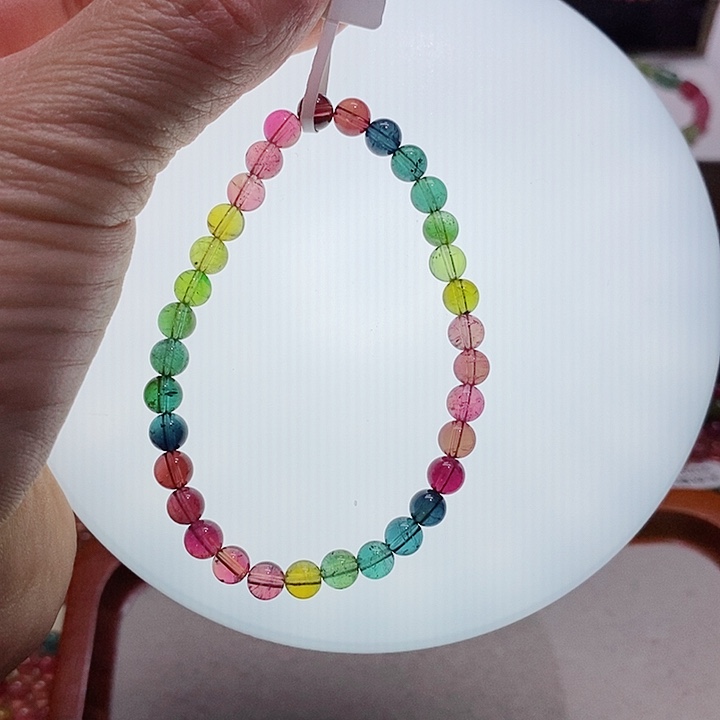 碧玺手链未镶嵌碧玺手串5.7