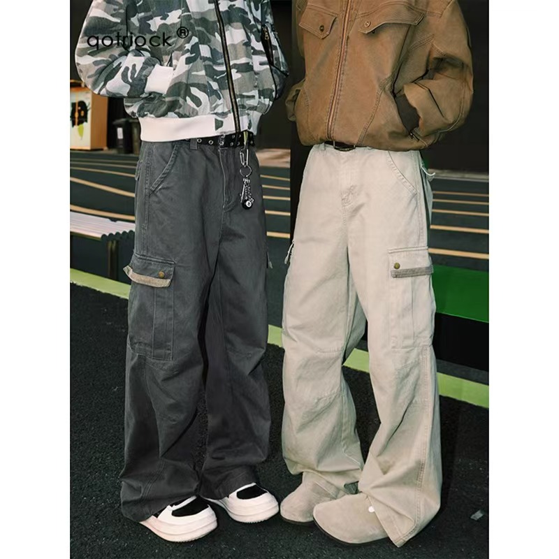 2025工装裤水洗纯棉做旧