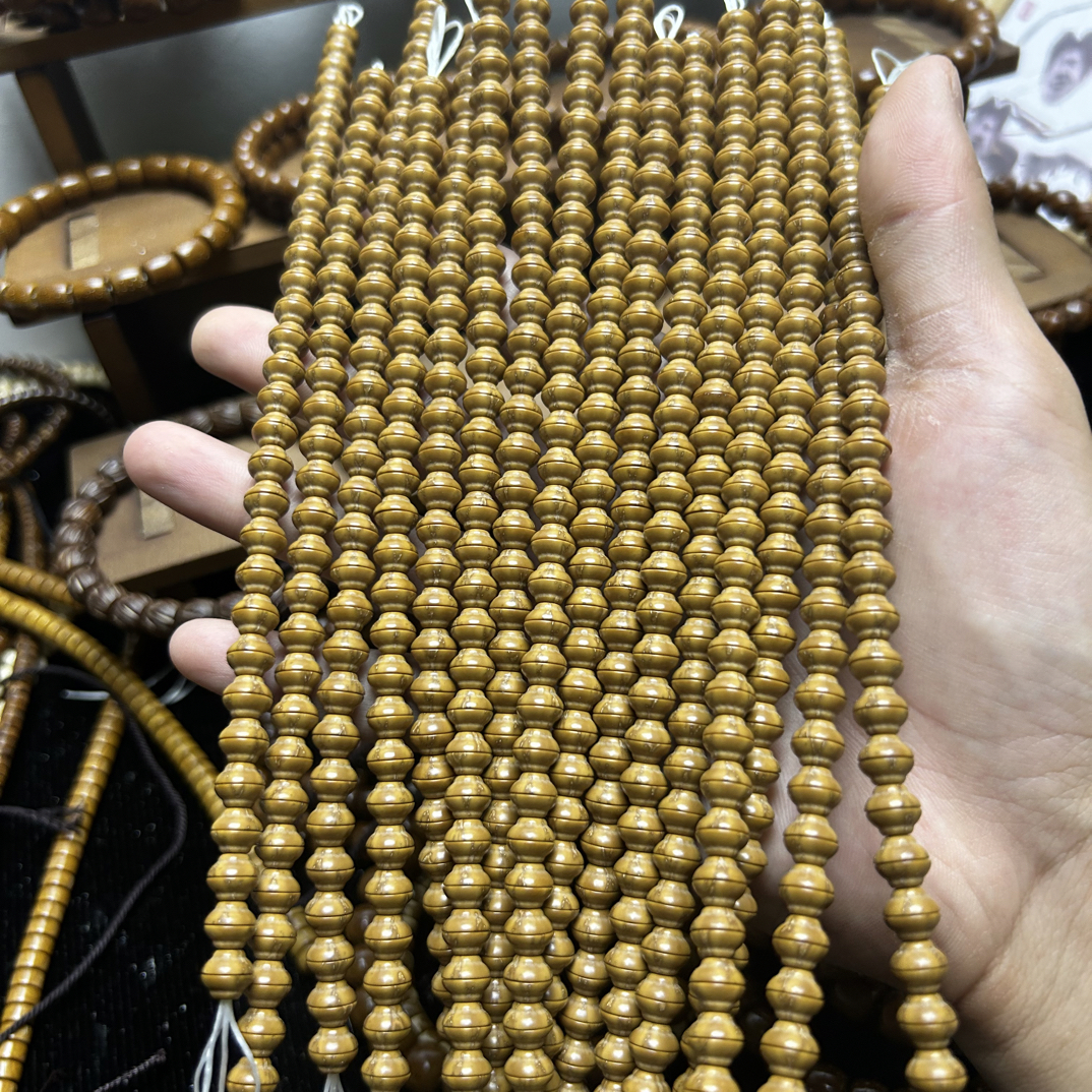 紫金鼠实心金饭碗7.5*6.5单圈手串