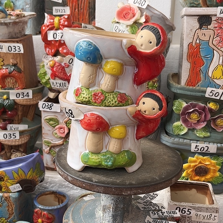 粗陶材质多肉花盆