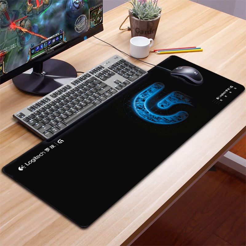未拆封  电脑笔记本通用超大简约黑色家用办公游戏电竞锁边鼠标垫