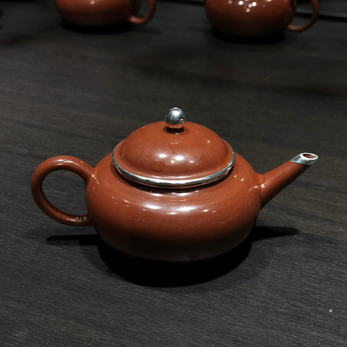 水磨包银紫砂壶功夫茶小容量