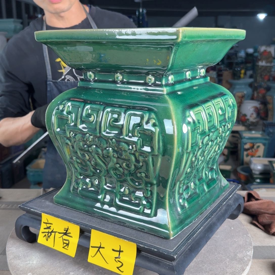 一风堂石湾花盆。高温裂