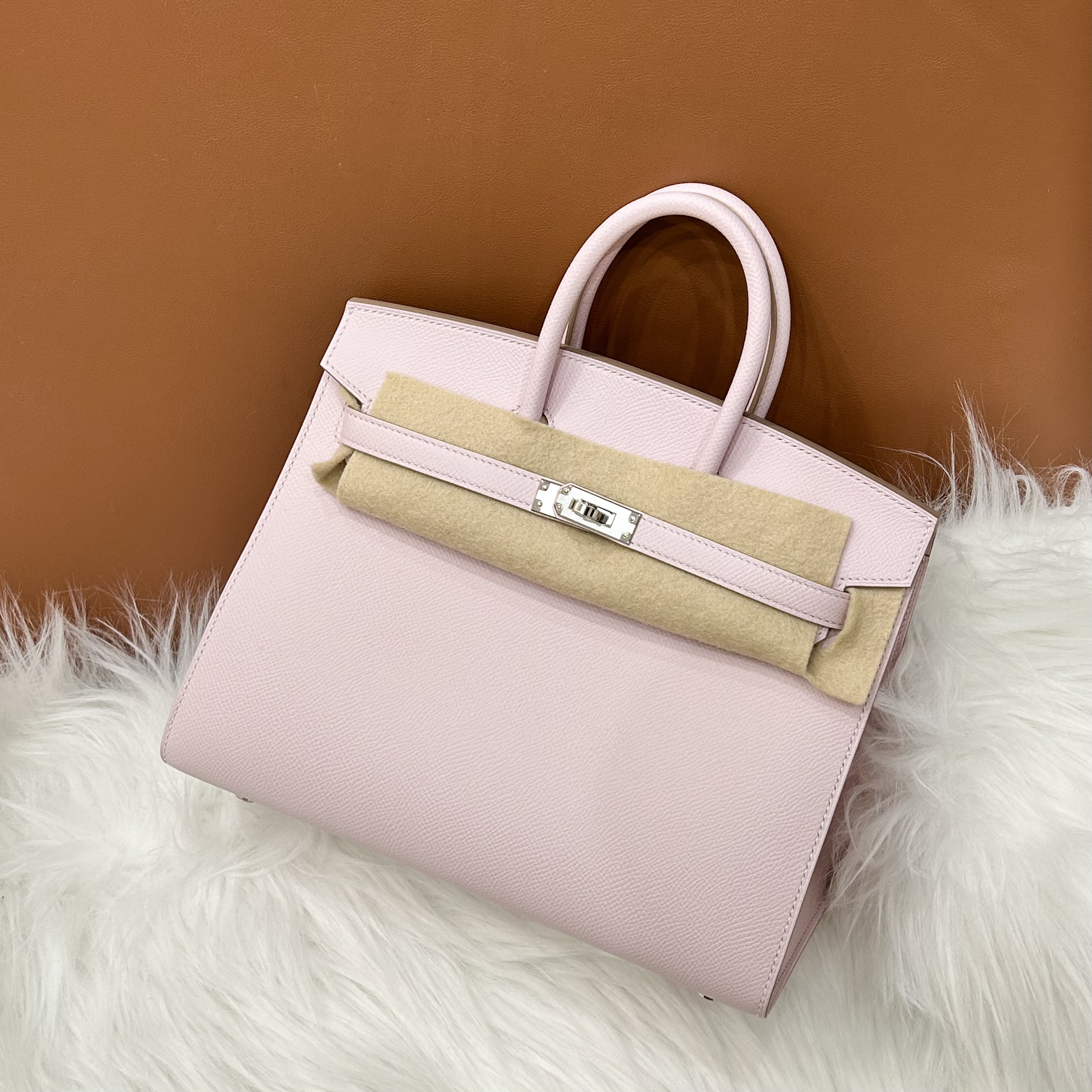 全新未使用 Hermes/爱马仕 蔚蓝/Birkin 25 梦幻紫 Ep皮 B刻