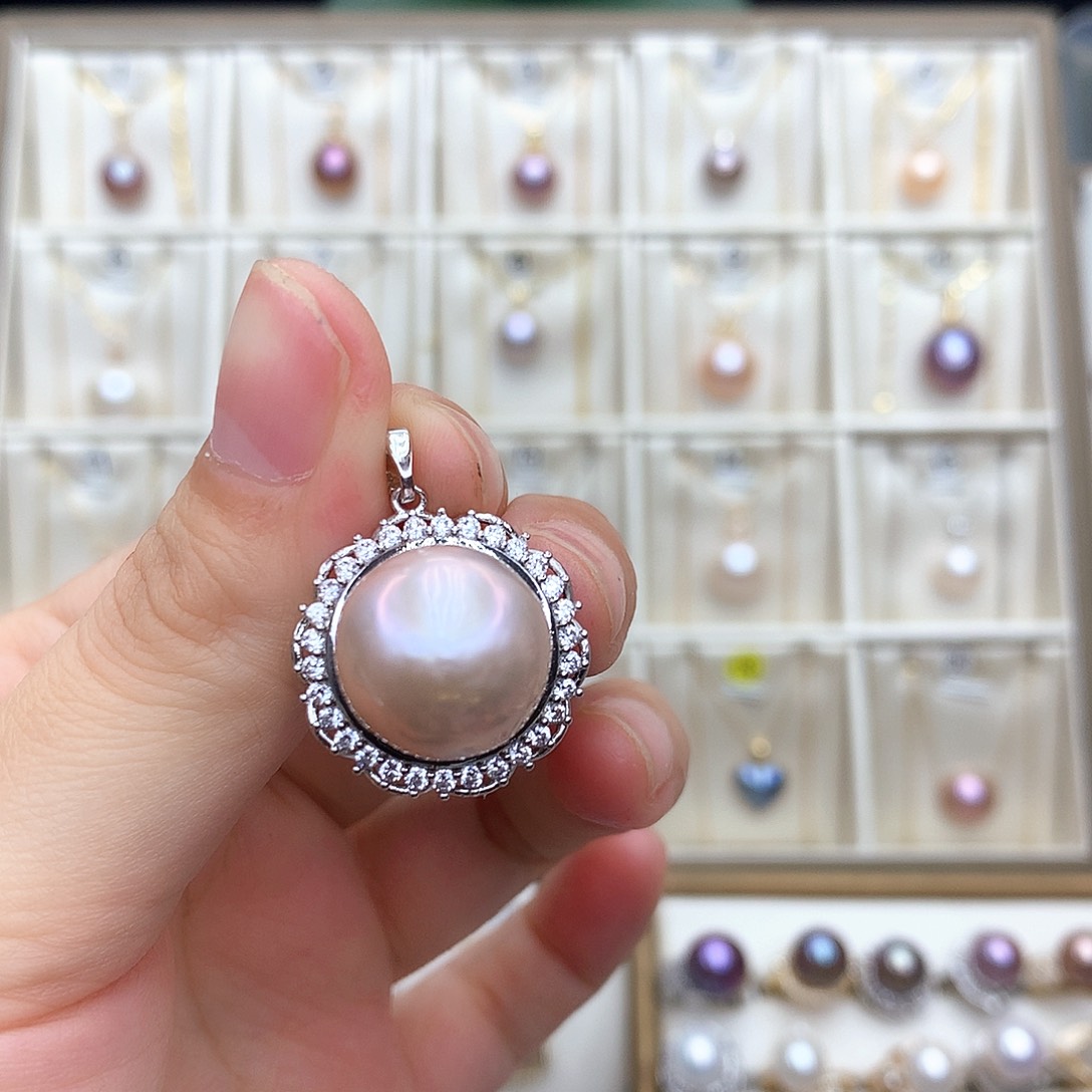 淡水珍珠吊坠(不含链)合金