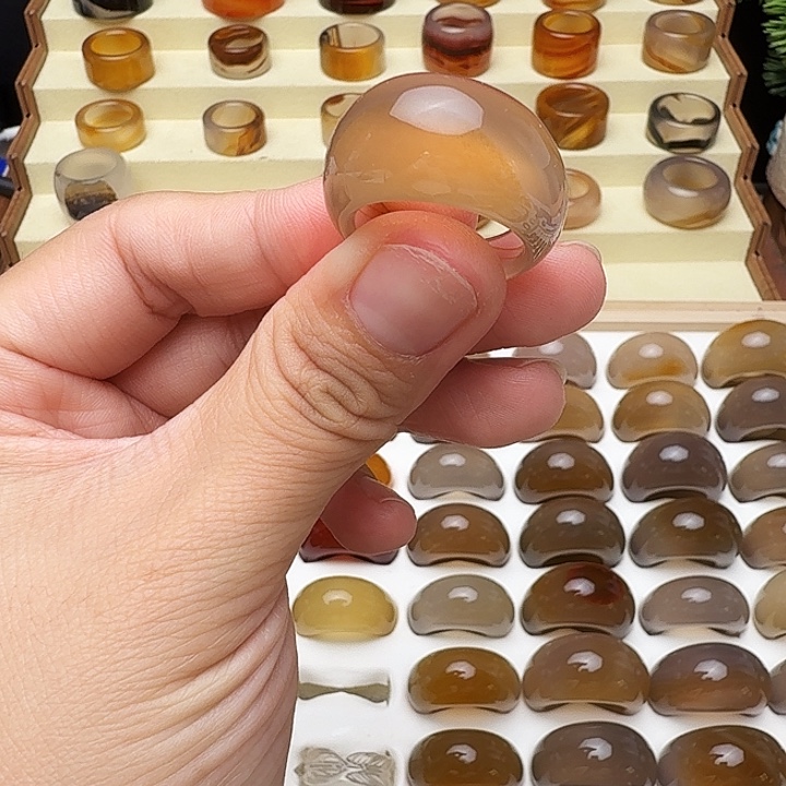 P***瘾玛瑙/玉髓未镶嵌戒圈