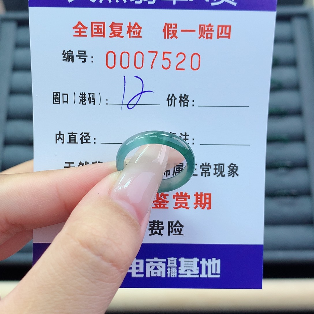 翡翠戒指未镶嵌     7520