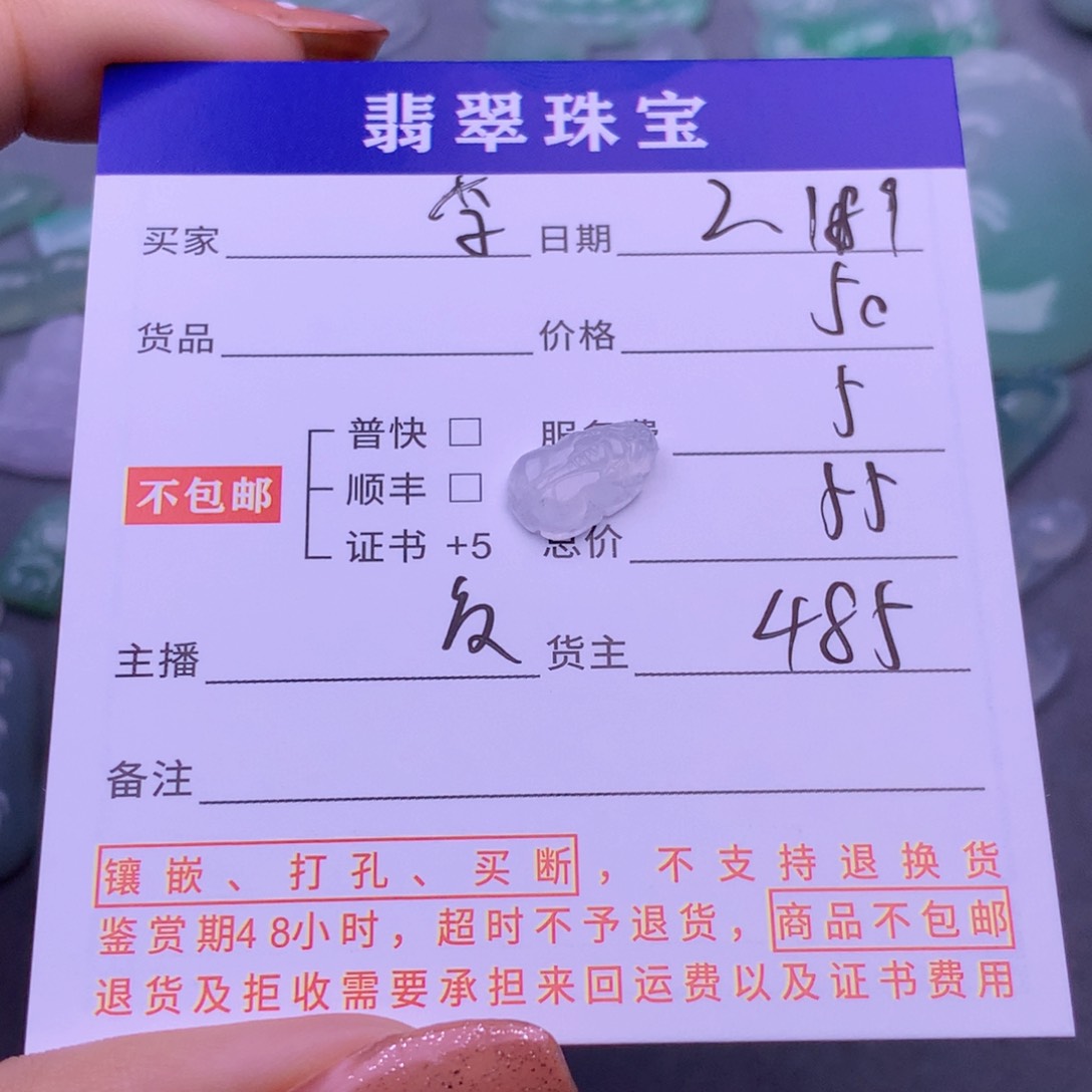 翡翠挂件未镶嵌李**?