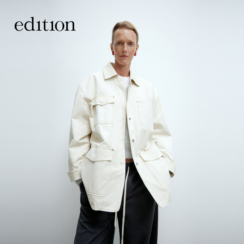 【商场同款新品】edition2025春季复古巴恩风工装外套#EBE1COT010