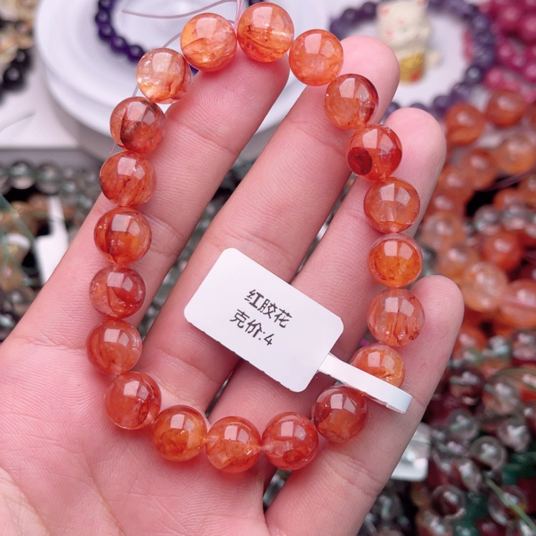 未镶嵌手链水晶绿**泡