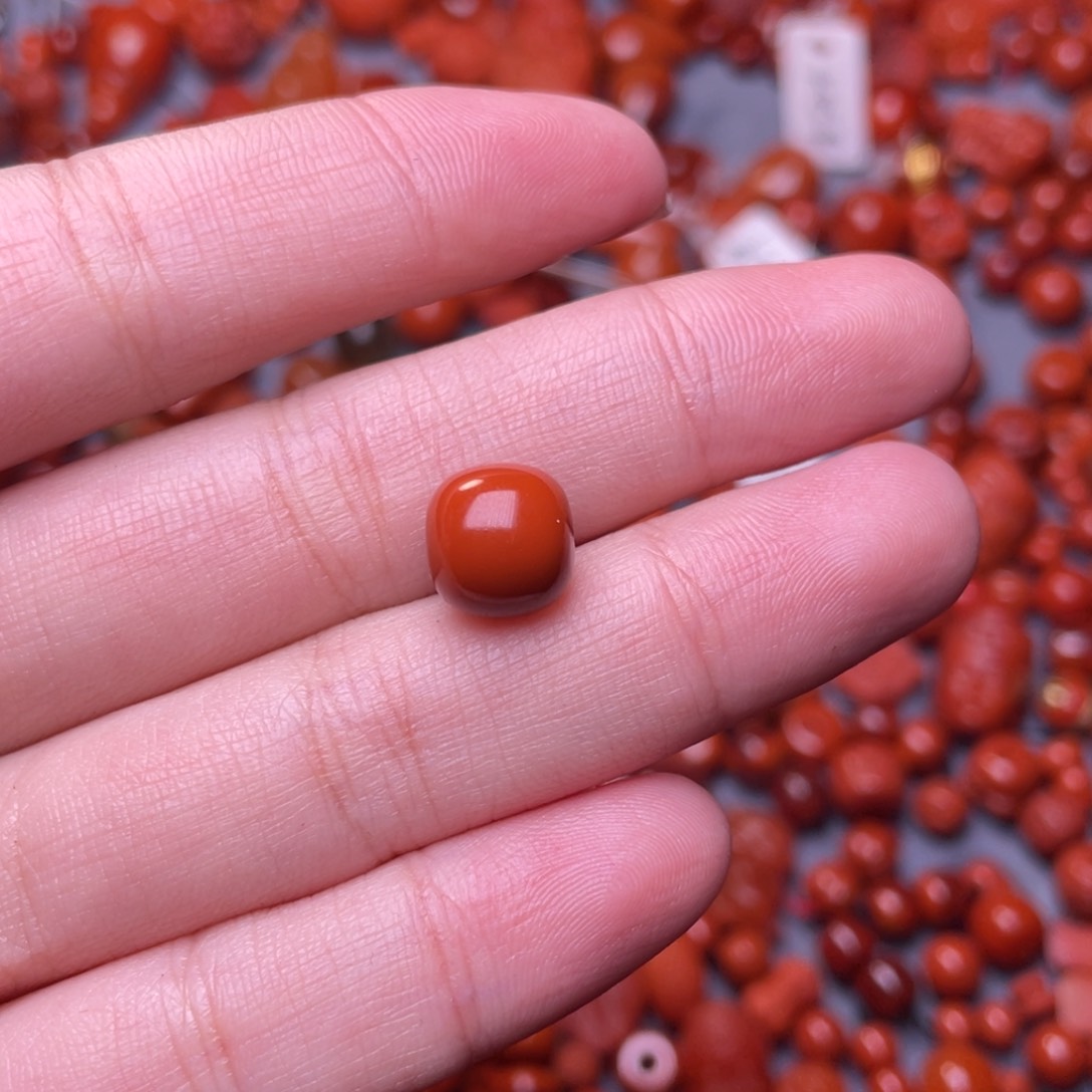 南红玛瑙配饰9.5未镶嵌胭*