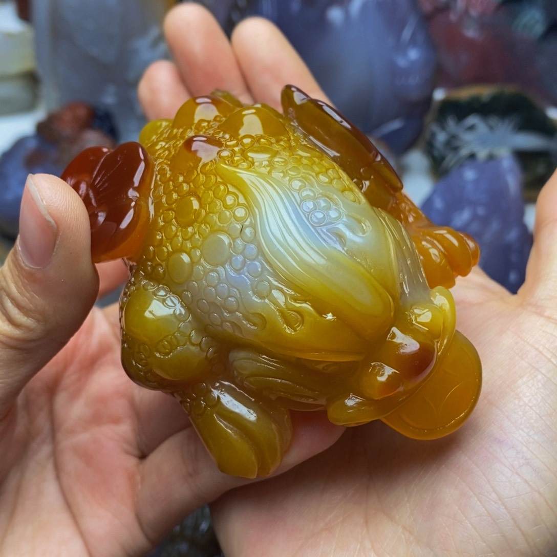 玛瑙/玉髓手把件未镶嵌