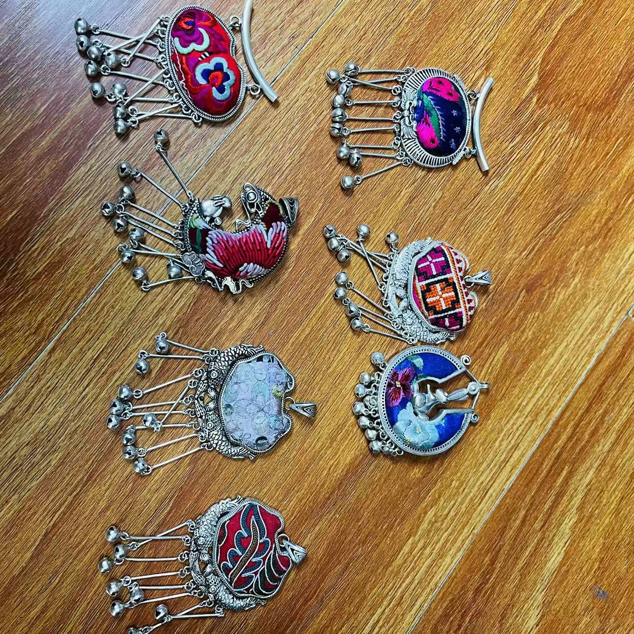 铜棉绳项链 四两民族风老绣坠链（直播间选款）