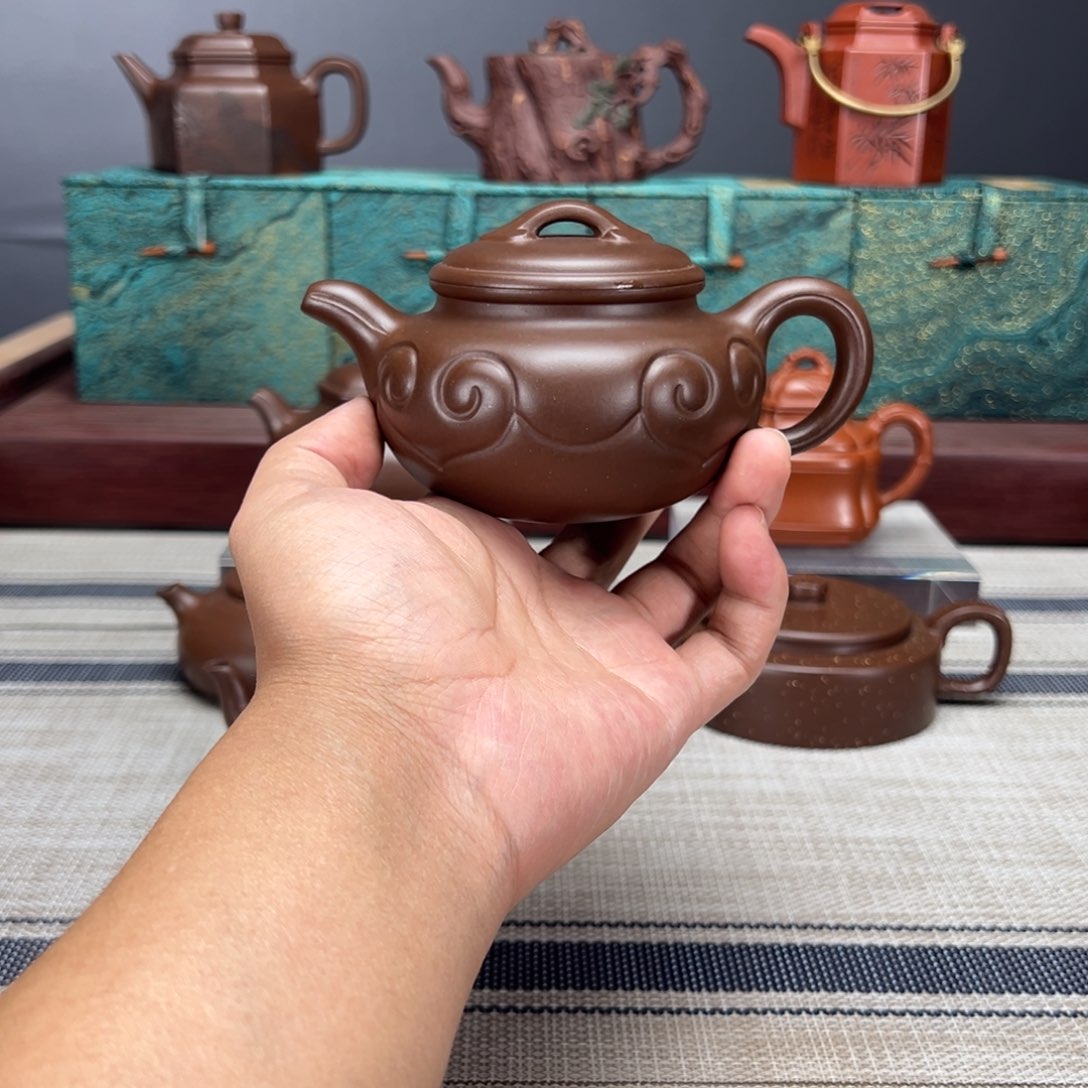 茶壶紫砂如意仿古200CC紫泥