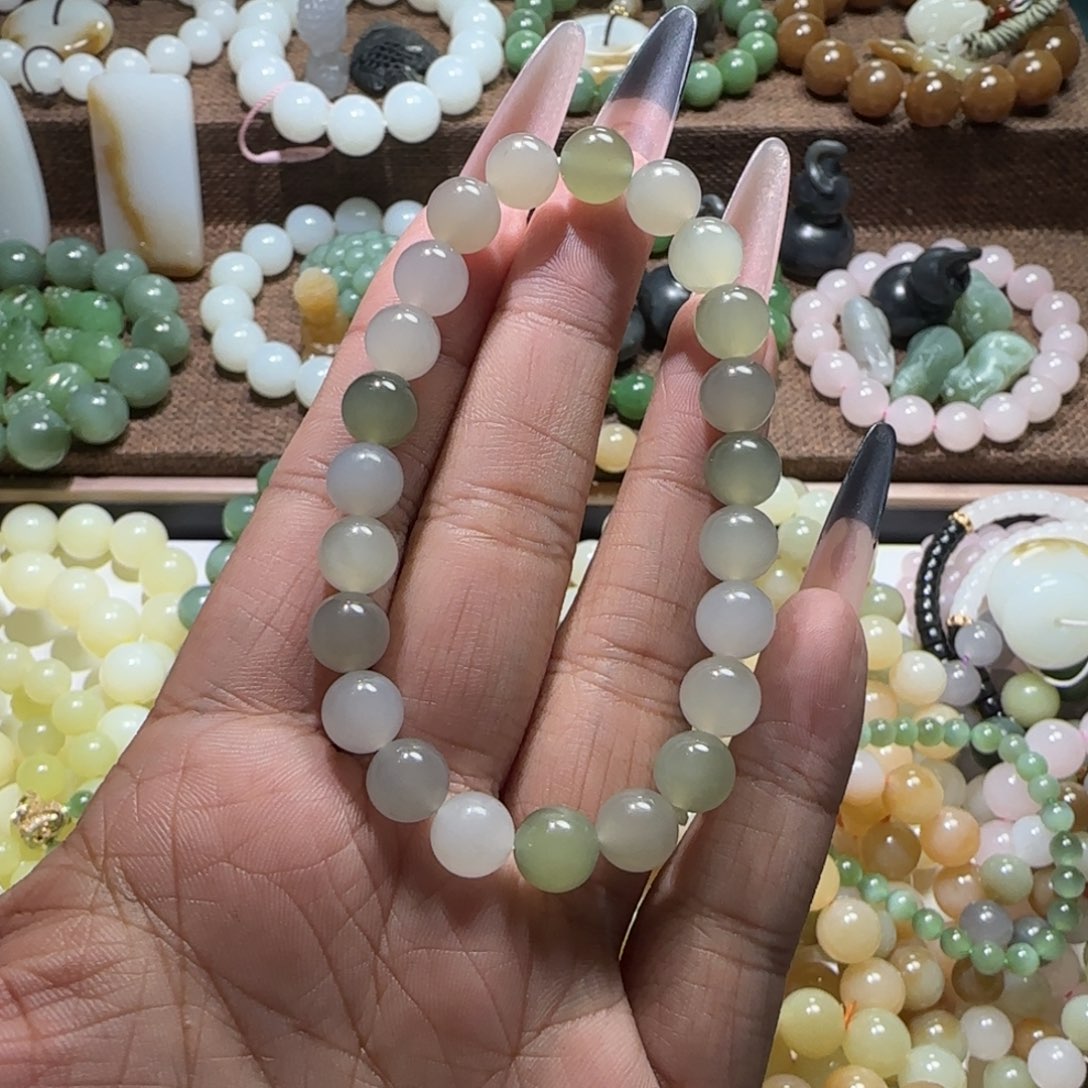 和田玉未镶嵌手链