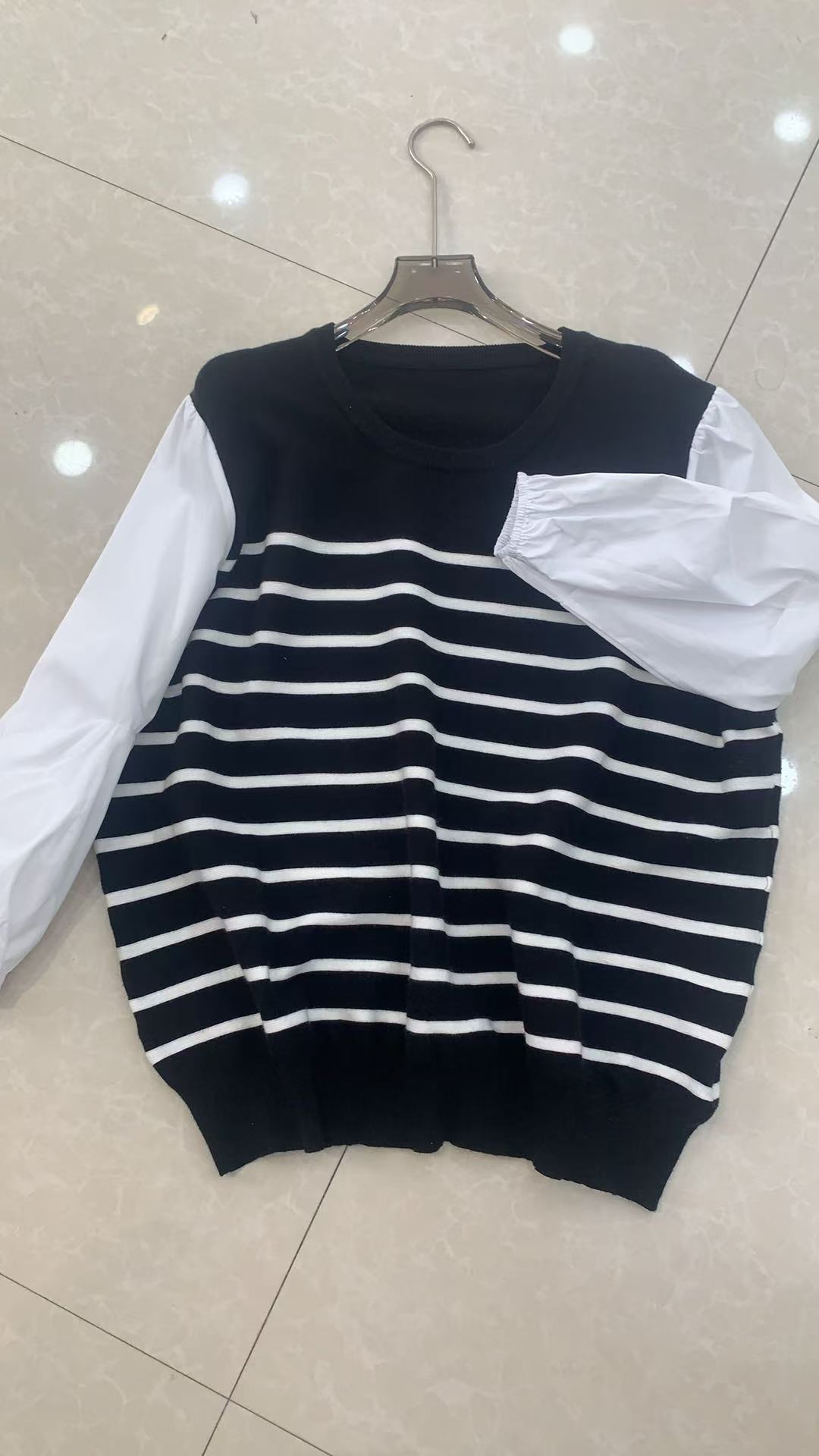 二姐家【敏】1009新款百搭条纹衫