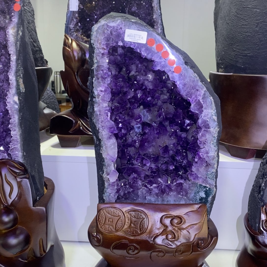 银S925镶嵌紫晶大型摆件（非配饰）