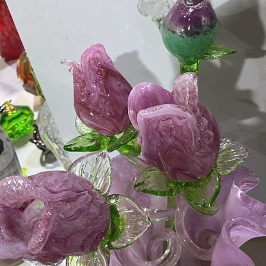 琉璃高度45厘米套四琉璃夜光花