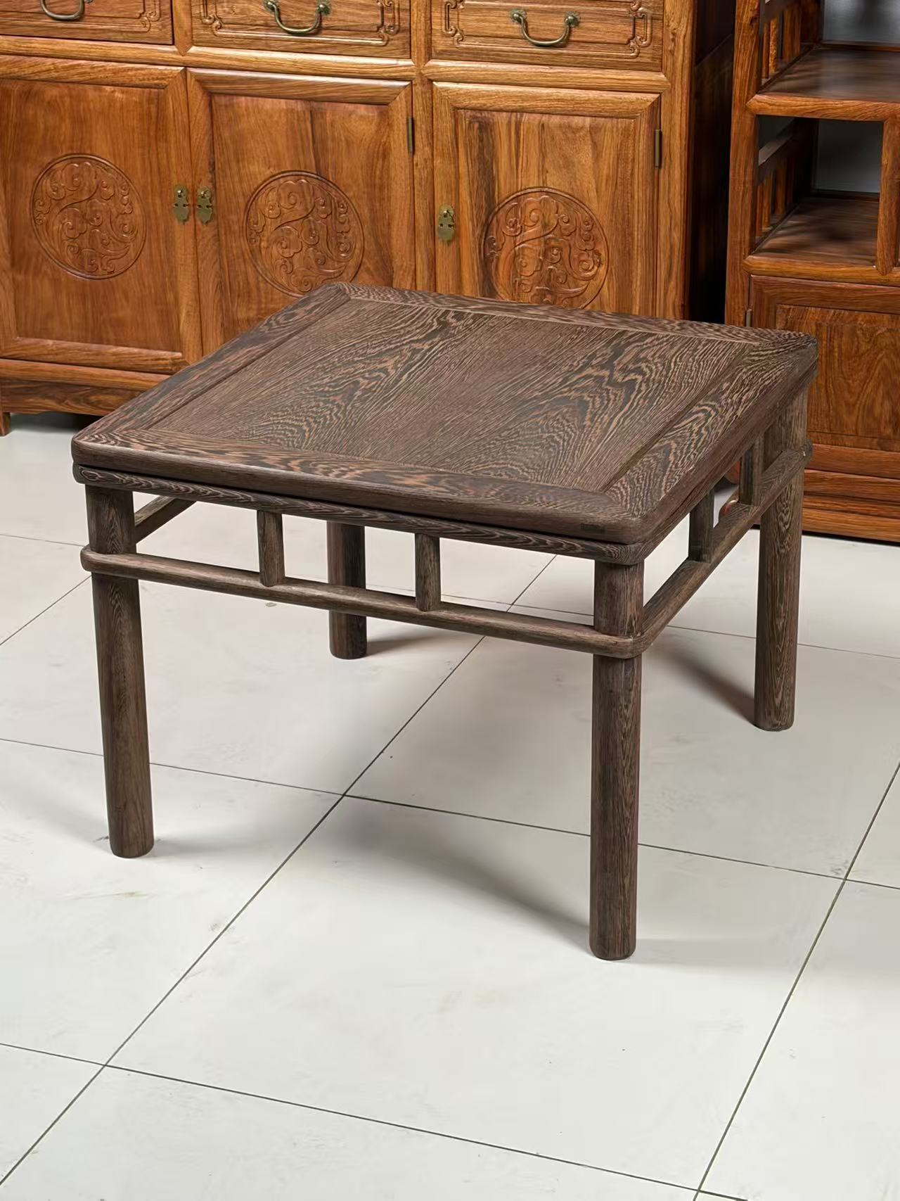 古典风桌子实木方桌鸡翅木饭桌正方形客厅四方桌复古八仙桌红木桌