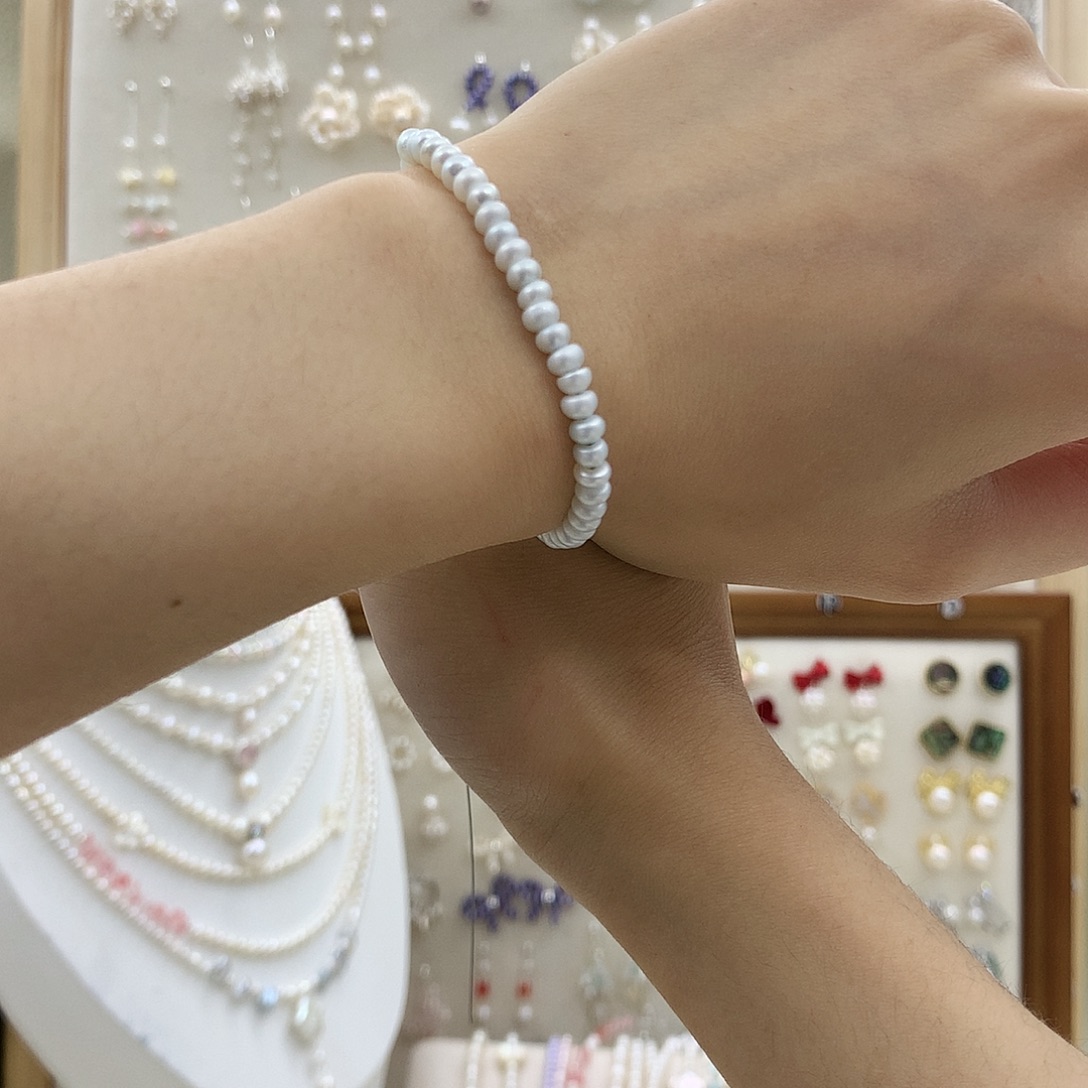 耳饰淡水珍珠银S925镶嵌