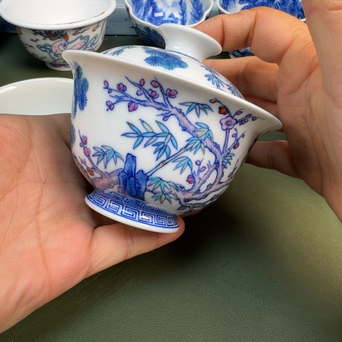 陶景德镇纯手绘茶具圆圆277