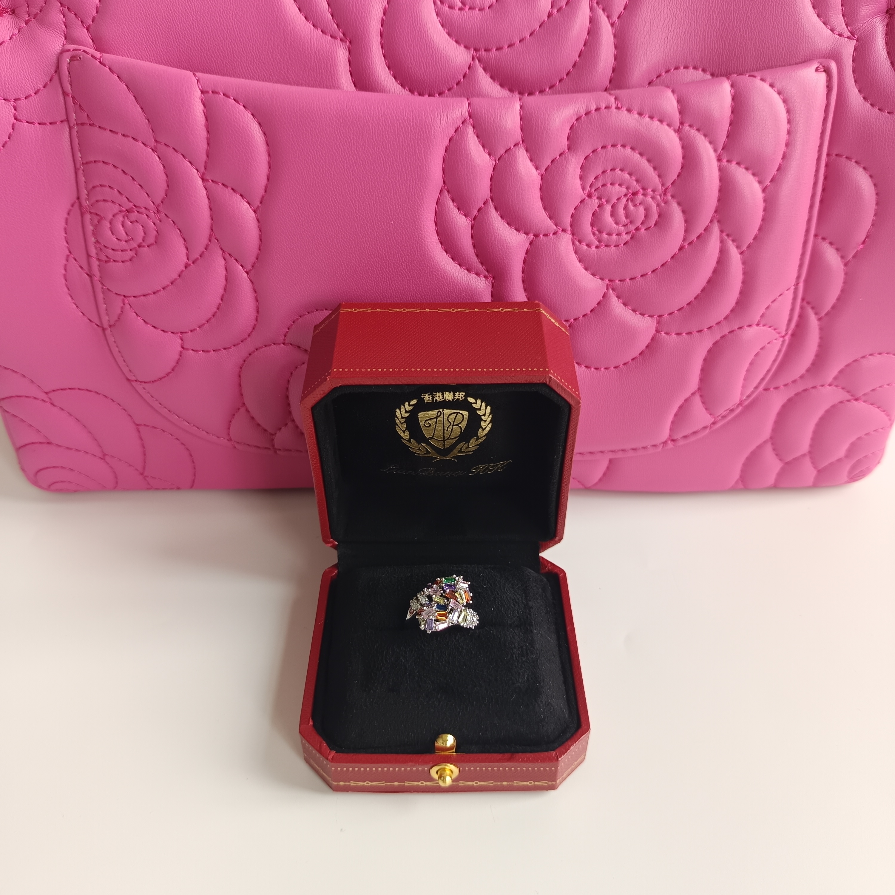 3011蓝戒指--绚丽多彩蓝--多彩蓝戒指赠礼盒