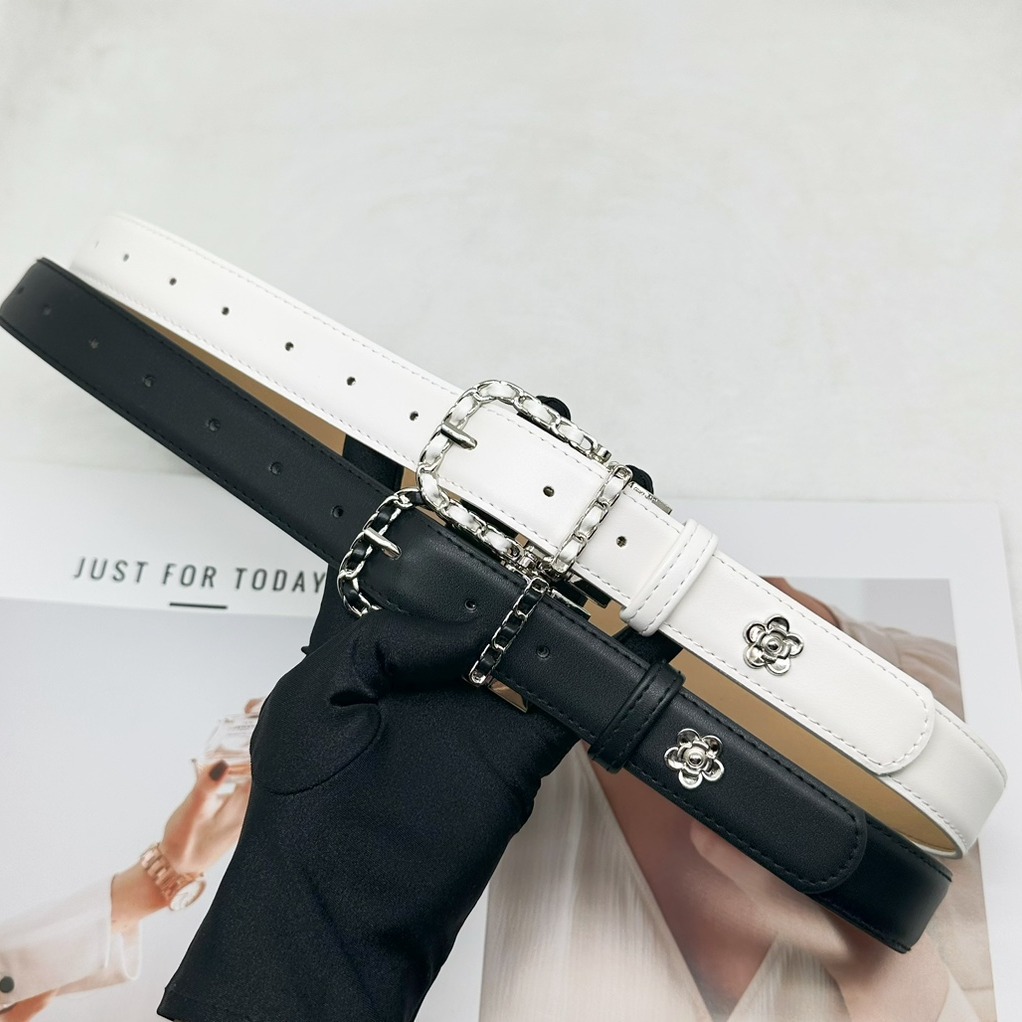 新款时尚香风女士腰带茶花扣装饰西装ins配连衣裙腰带女
