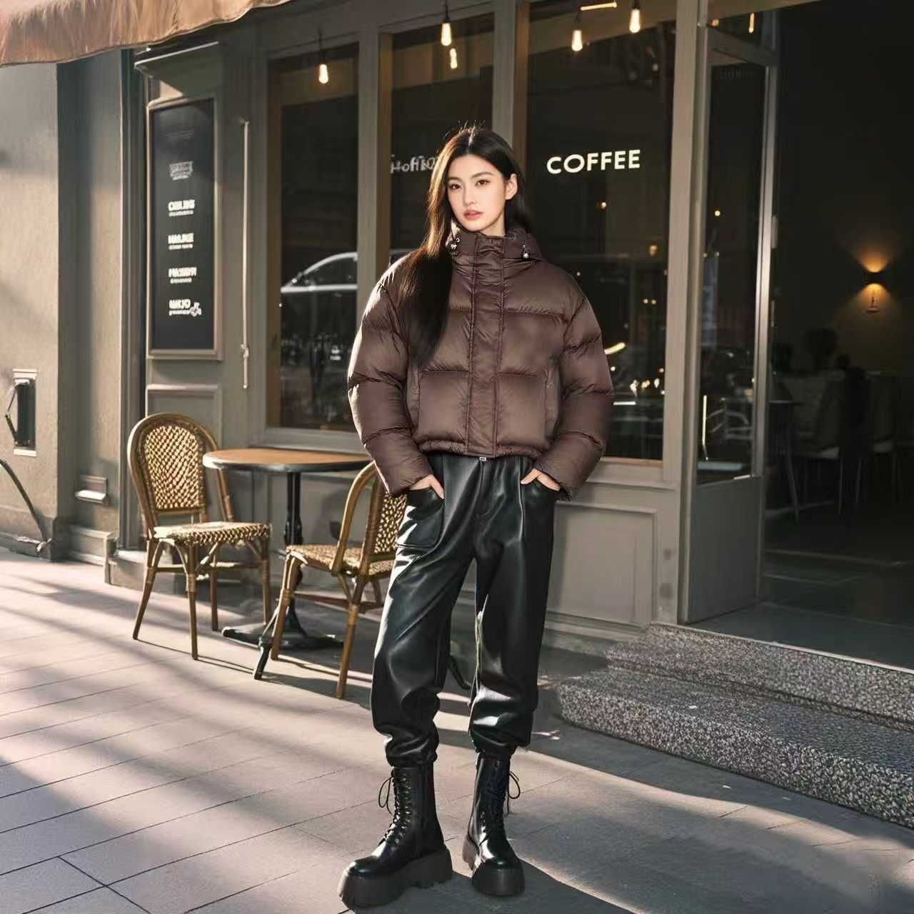 女士户外羽绒服 经典时尚休闲百搭保暖羽绒衣H4D03款