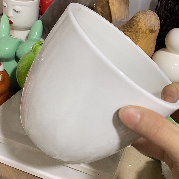 摆件陶陶盆有孔 瑕疵介意勿拍