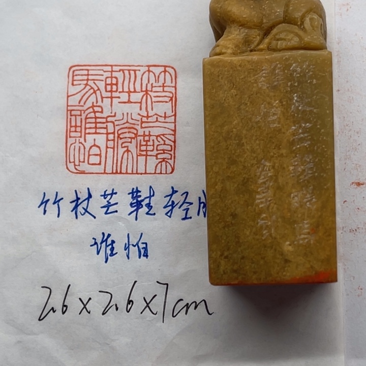 印石青田石竹杖芒鞋轻胜马。谁怕