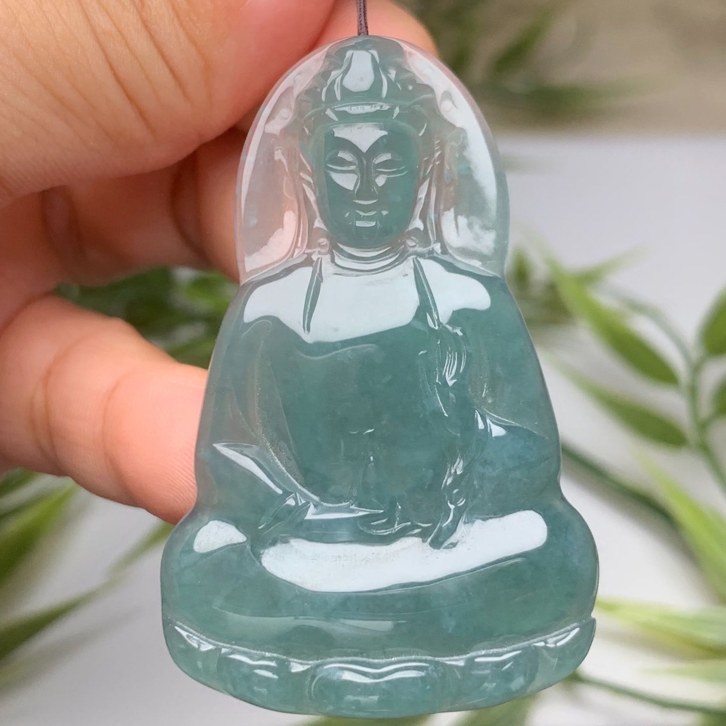 翡翠吊坠天然翡翠A货冰种玉观音吊坠正品翡翠观音素衣观音礼物