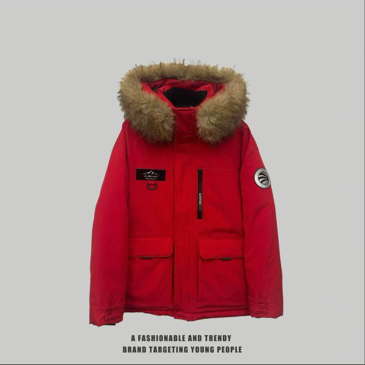 985【冰川系列】极寒零下御寒鱼骨锁温内胆毛领羽绒服G