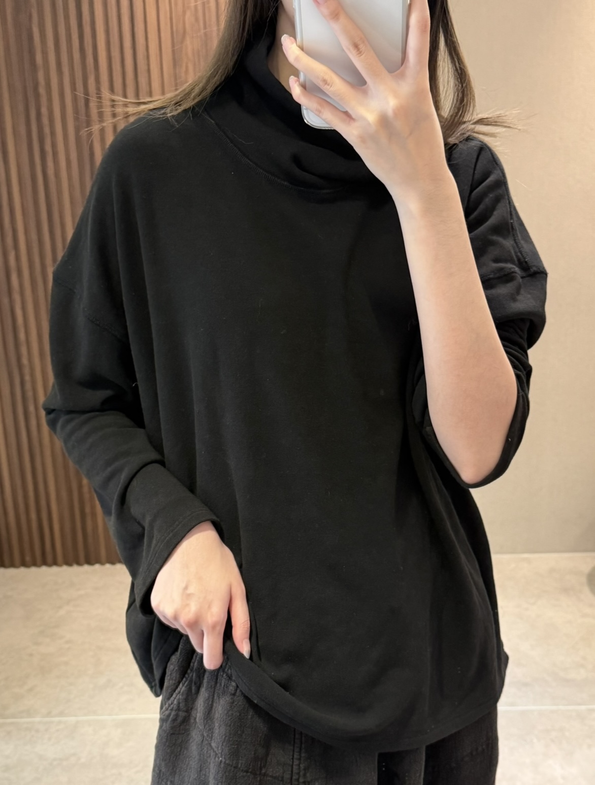 百搭松弛感｜冬季德绒磨毛堆堆领大领口松弛感宽松纯色落肩袖打底