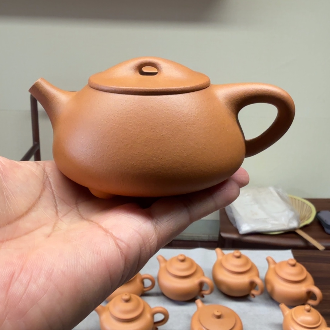 紫砂茶壶老矿长宝山黄金段无添加石瓢壶半手220cc