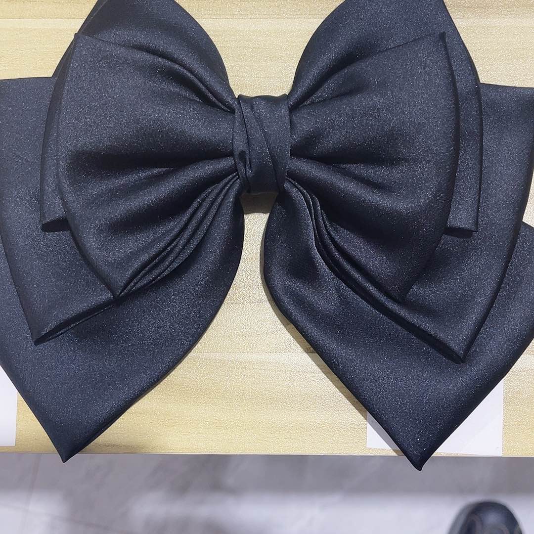 皮质铁合金蝴蝶结发夹