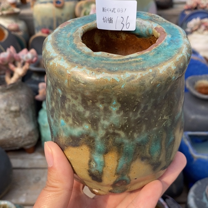 粗砂花盆1987盆新中式037