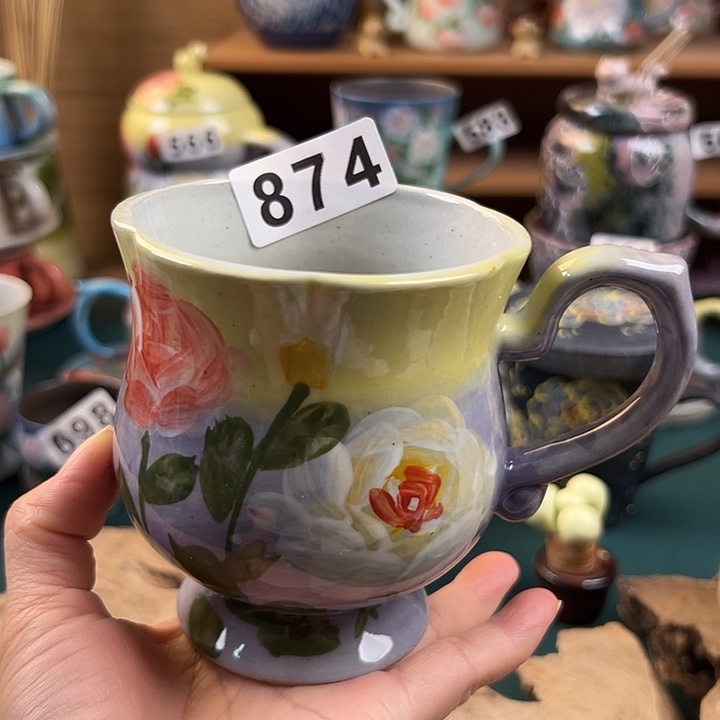 杯景德镇陶瓷手绘作品874