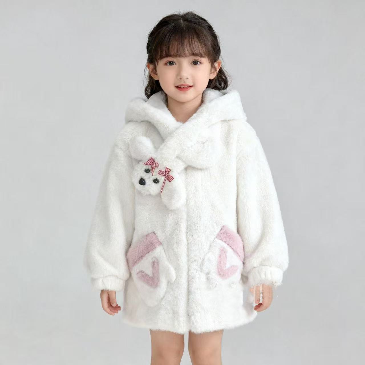 2025冬季新款童装欧货毛毛外套